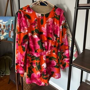 Lulus Floral Open Back Romper